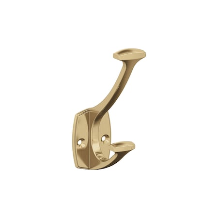 Amerock Vicinity Traditional Double Prong Champagne Bronze Wall Hook H37001CZ